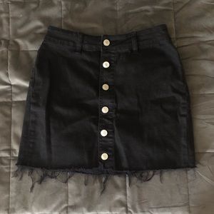 Black Jean Skirt